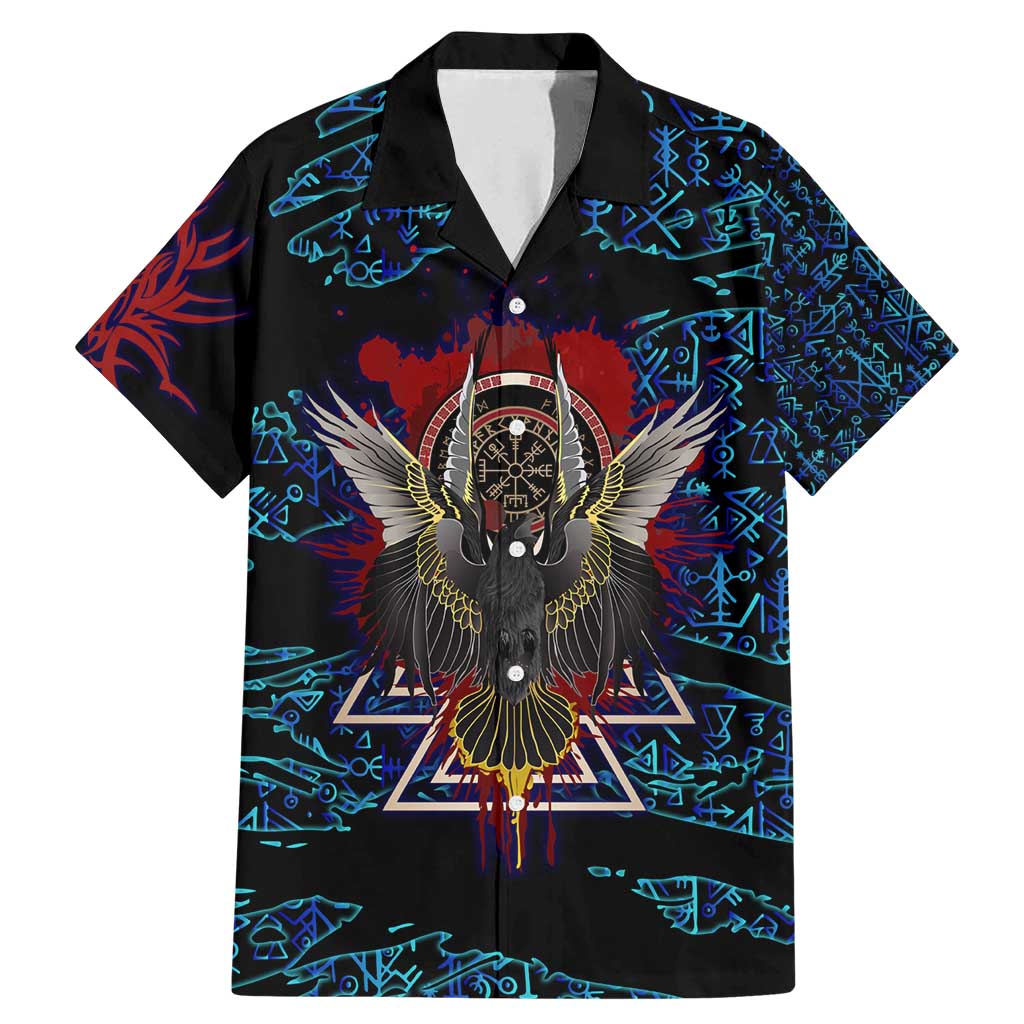 Odin Raven Viking Family Matching Mermaid Dress and Hawaiian Shirt with Valknut and Runes Norse Mythology and Magic Tribute - Wonder Print Shop