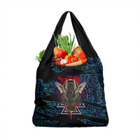 Odin Raven Viking Grocery Bag with Valknut and Runes Norse Mythology and Magic Tribute - Wonder Print Shop