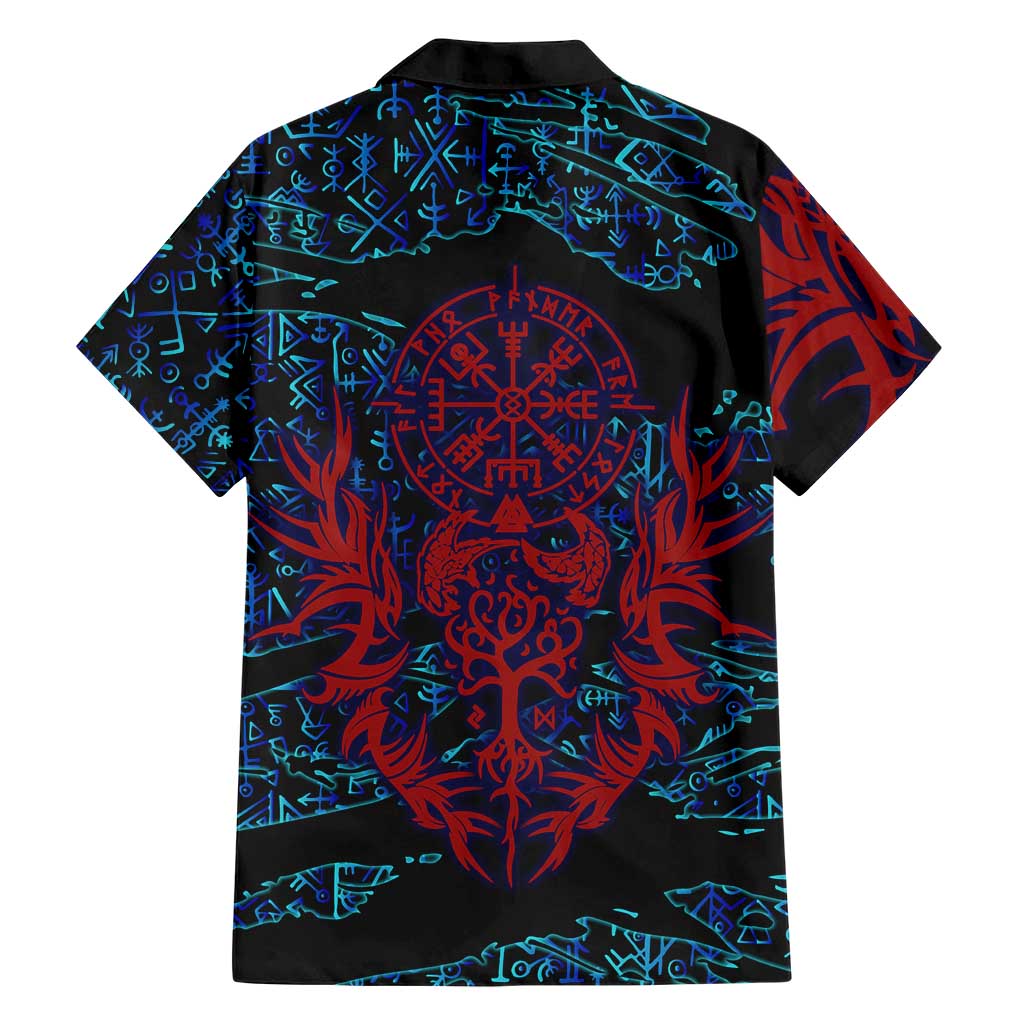 Odin Raven Viking Hawaiian Shirt with Valknut and Runes Norse Mythology and Magic Tribute - Wonder Print Shop