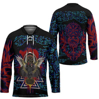 Odin Raven Viking Hockey Jersey with Valknut and Runes Norse Mythology and Magic Tribute - Wonder Print Shop