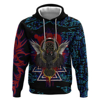 Odin Raven Viking Hoodie with Valknut and Runes Norse Mythology and Magic Tribute - Wonder Print Shop