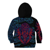 Odin Raven Viking Kid Hoodie with Valknut and Runes Norse Mythology and Magic Tribute - Wonder Print Shop
