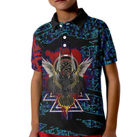 Odin Raven Viking Kid Polo Shirt with Valknut and Runes Norse Mythology and Magic Tribute - Wonder Print Shop