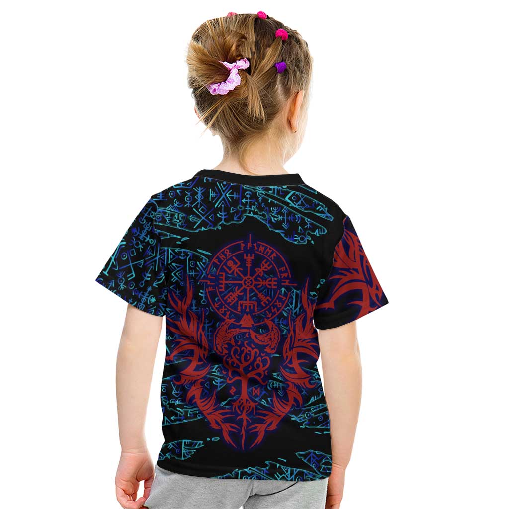 Odin Raven Viking Kid T Shirt with Valknut and Runes Norse Mythology and Magic Tribute - Wonder Print Shop