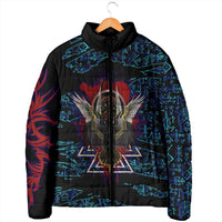 Odin Raven Viking Padded Jacket with Valknut and Runes Norse Mythology and Magic Tribute - Wonder Print Shop