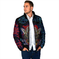 Odin Raven Viking Padded Jacket with Valknut and Runes Norse Mythology and Magic Tribute - Wonder Print Shop
