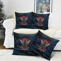 Odin Raven Viking Pillow Cover with Valknut and Runes Norse Mythology and Magic Tribute - Wonder Print Shop