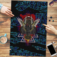 Odin Raven Viking Puzzle with Valknut and Runes Norse Mythology and Magic Tribute - Wonder Print Shop