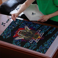 Odin Raven Viking Puzzle with Valknut and Runes Norse Mythology and Magic Tribute - Wonder Print Shop