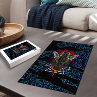 Odin Raven Viking Puzzle with Valknut and Runes Norse Mythology and Magic Tribute - Wonder Print Shop