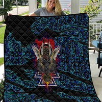 Odin Raven Viking Quilt with Valknut and Runes Norse Mythology and Magic Tribute - Wonder Print Shop