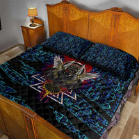 Odin Raven Viking Quilt Bed Set with Valknut and Runes Norse Mythology and Magic Tribute - Wonder Print Shop