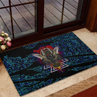 Odin Raven Viking Rubber Doormat with Valknut and Runes Norse Mythology and Magic Tribute - Wonder Print Shop