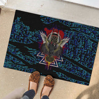 Odin Raven Viking Rubber Doormat with Valknut and Runes Norse Mythology and Magic Tribute - Wonder Print Shop