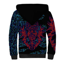 Odin Raven Viking Sherpa Hoodie with Valknut and Runes Norse Mythology and Magic Tribute - Wonder Print Shop