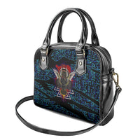 Odin Raven Viking Shoulder Handbag with Valknut and Runes Norse Mythology and Magic Tribute - Wonder Print Shop