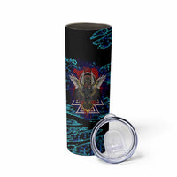 Odin Raven Viking Skinny Tumbler with Valknut and Runes Norse Mythology and Magic Tribute - Wonder Print Shop