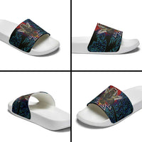 Odin Raven Viking Slide Sandals with Valknut and Runes Norse Mythology and Magic Tribute - Wonder Print Shop