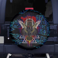 Odin Raven Viking Spare Tire Cover with Valknut and Runes Norse Mythology and Magic Tribute - Wonder Print Shop