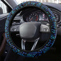 Odin Raven Viking Steering Wheel Cover with Valknut and Runes Norse Mythology and Magic Tribute - Wonder Print Shop