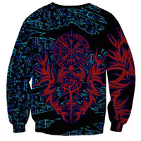 Odin Raven Viking Sweatshirt with Valknut and Runes Norse Mythology and Magic Tribute - Wonder Print Shop