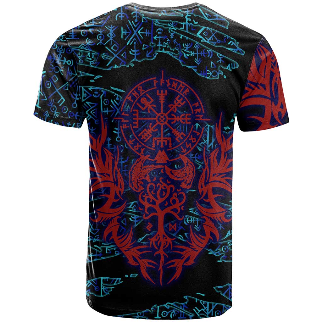 Odin Raven Viking T Shirt with Valknut and Runes Norse Mythology and Magic Tribute - Wonder Print Shop