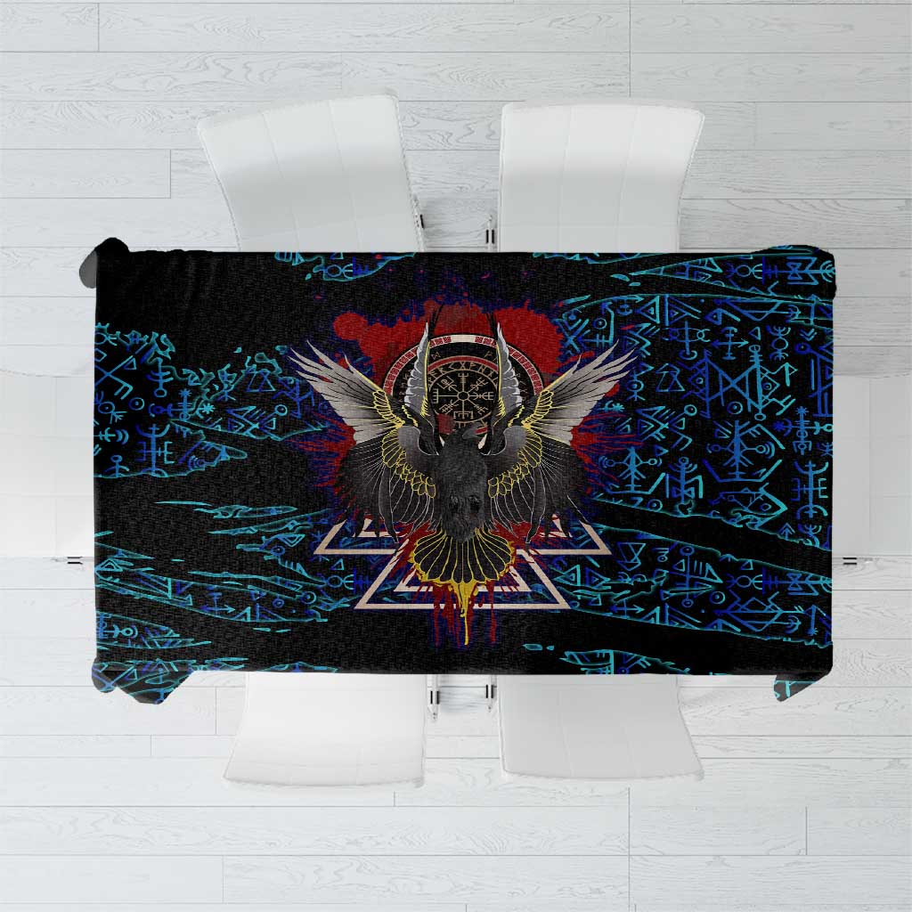 Odin Raven Viking Tablecloth with Valknut and Runes Norse Mythology and Magic Tribute - Wonder Print Shop