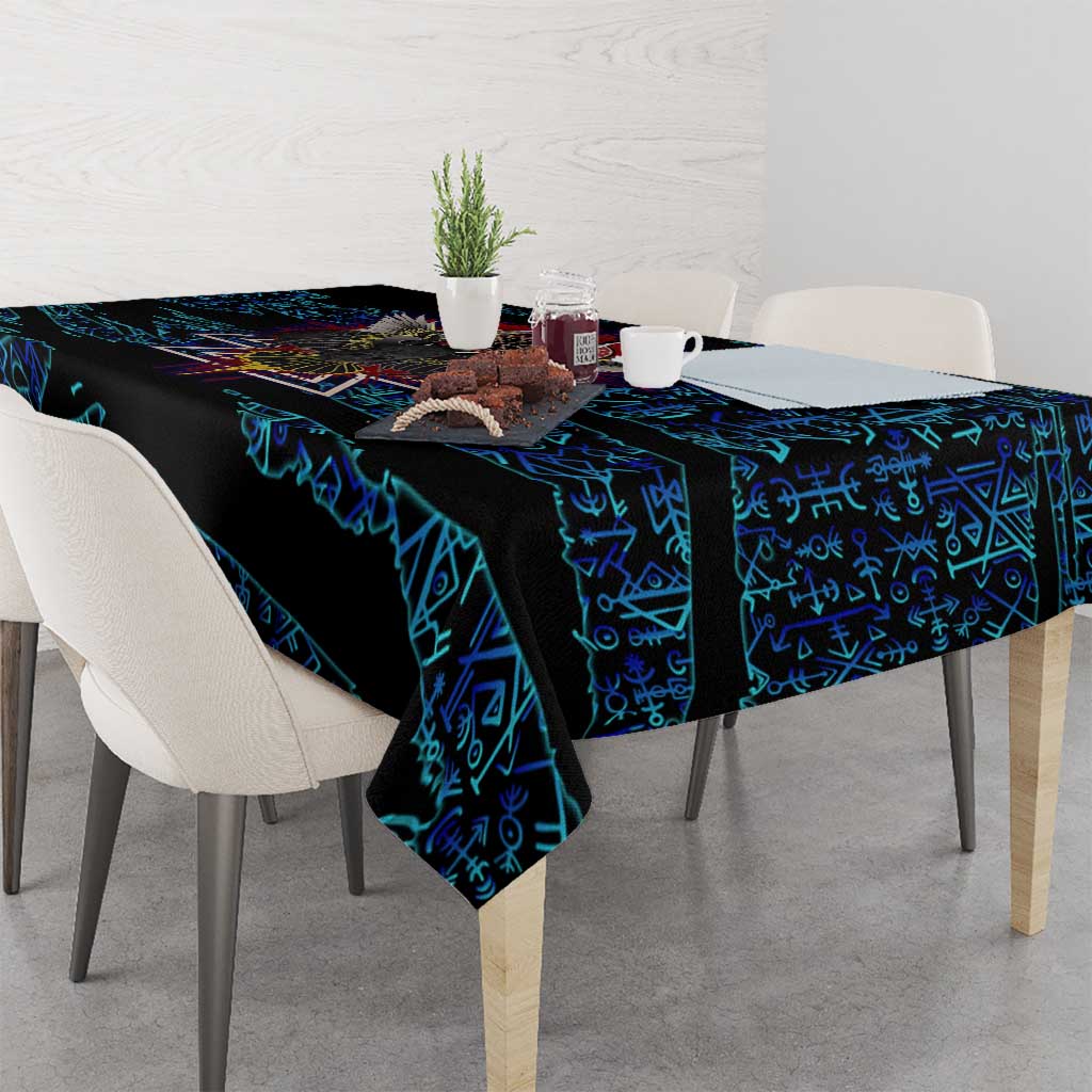 Odin Raven Viking Tablecloth with Valknut and Runes Norse Mythology and Magic Tribute - Wonder Print Shop
