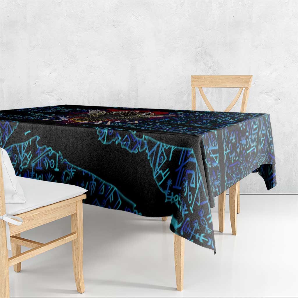 Odin Raven Viking Tablecloth with Valknut and Runes Norse Mythology and Magic Tribute - Wonder Print Shop