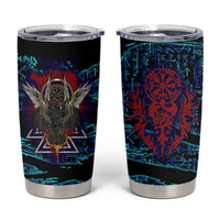 Odin Raven Viking Tumbler Cup with Valknut and Runes Norse Mythology and Magic Tribute - Wonder Print Shop