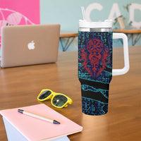 Odin Raven Viking Tumbler With Handle with Valknut and Runes Norse Mythology and Magic Tribute - Wonder Print Shop