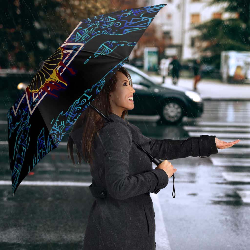 Odin Raven Viking Umbrella with Valknut and Runes Norse Mythology and Magic Tribute - Wonder Print Shop