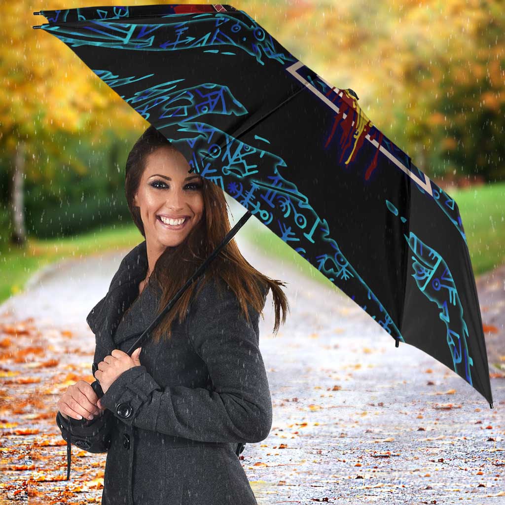 Odin Raven Viking Umbrella with Valknut and Runes Norse Mythology and Magic Tribute - Wonder Print Shop