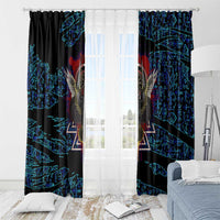 Odin Raven Viking Window Curtain with Valknut and Runes Norse Mythology and Magic Tribute - Wonder Print Shop