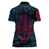 Odin Raven Viking Women Polo Shirt with Valknut and Runes Norse Mythology and Magic Tribute - Wonder Print Shop