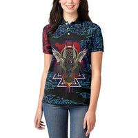 Odin Raven Viking Women Polo Shirt with Valknut and Runes Norse Mythology and Magic Tribute - Wonder Print Shop