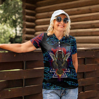 Odin Raven Viking Women Polo Shirt with Valknut and Runes Norse Mythology and Magic Tribute - Wonder Print Shop