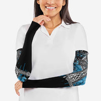 Thor Hammer Viking Arm Sleeves with Celtic Knots and Blue Splatter Norse Heritage Tribute - Wonder Print Shop