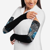 Thor Hammer Viking Arm Sleeves with Celtic Knots and Blue Splatter Norse Heritage Tribute - Wonder Print Shop