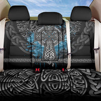 Thor Hammer Viking Back Car Seat Cover with Celtic Knots and Blue Splatter Norse Heritage Tribute - Wonder Print Shop