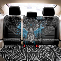 Thor Hammer Viking Back Car Seat Cover with Celtic Knots and Blue Splatter Norse Heritage Tribute - Wonder Print Shop