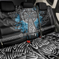 Thor Hammer Viking Back Car Seat Cover with Celtic Knots and Blue Splatter Norse Heritage Tribute - Wonder Print Shop