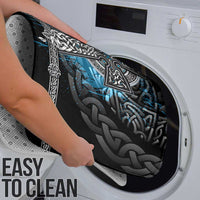 Thor Hammer Viking Bathroom Set with Celtic Knots and Blue Splatter Norse Heritage Tribute - Wonder Print Shop