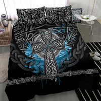 Thor Hammer Viking Bedding Set with Celtic Knots and Blue Splatter Norse Heritage Tribute - Wonder Print Shop