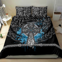 Thor Hammer Viking Bedding Set with Celtic Knots and Blue Splatter Norse Heritage Tribute - Wonder Print Shop