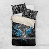 Thor Hammer Viking Bedding Set with Celtic Knots and Blue Splatter Norse Heritage Tribute - Wonder Print Shop