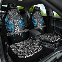 Thor Hammer Viking Car Seat Cover with Celtic Knots and Blue Splatter Norse Heritage Tribute - Wonder Print Shop