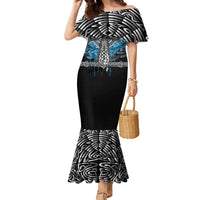 Thor Hammer Viking Family Matching Mermaid Dress and Hawaiian Shirt with Celtic Knots and Blue Splatter Norse Heritage Tribute - Wonder Print Shop