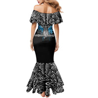 Thor Hammer Viking Mermaid Dress with Celtic Knots and Blue Splatter Norse Heritage Tribute - Wonder Print Shop