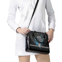 Thor Hammer Viking Shoulder Handbag with Celtic Knots and Blue Splatter Norse Heritage Tribute - Wonder Print Shop
